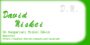 david miskei business card